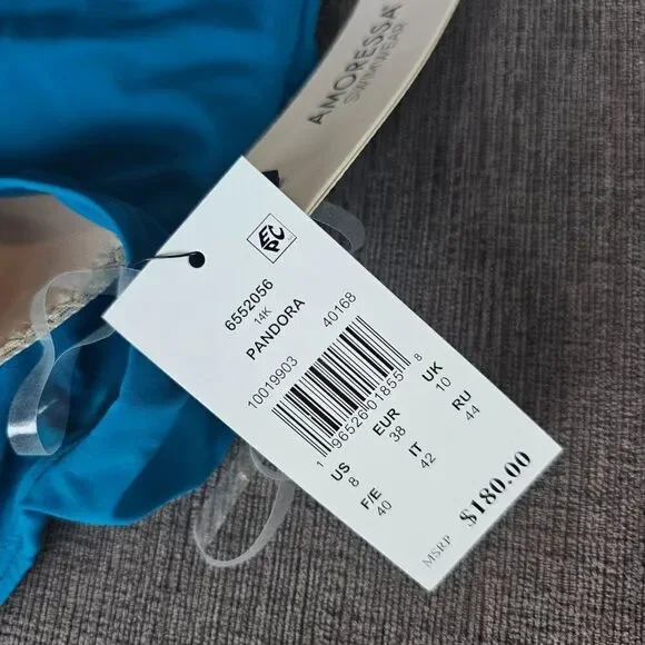 Amoressa By Miraclesuit Womens Pandora Elle Dorado One-shoulder One-piece Size 8 - Picture 13 of 14